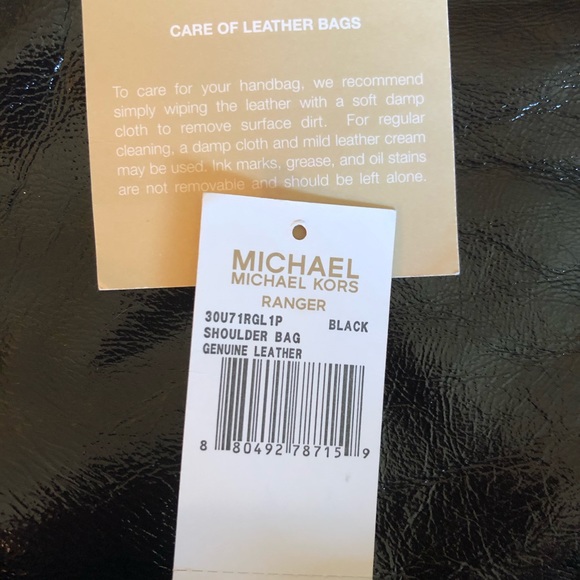 Michael Kors “Ranger” blk patent leather handbag - Picture 7 of 8